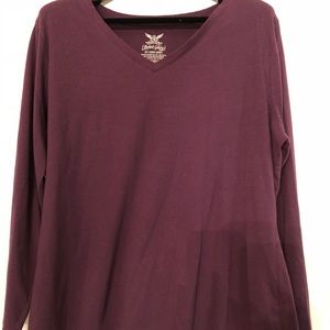 Faded Glory Purple/Grape Long Sleeve Shirt 2X
